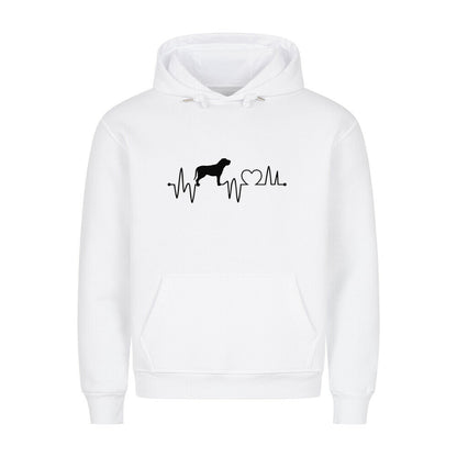 Premium Hoodie "Fila Brasileiro - Heartbeat" Weiß – hunde-shirt.de