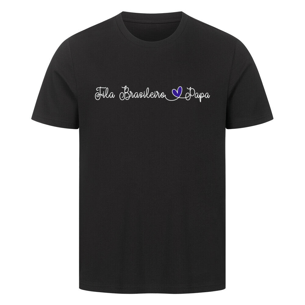 Premium T-Shirt "Fila Brasileiro - Papa" Schwarz – hunde-shirt.de