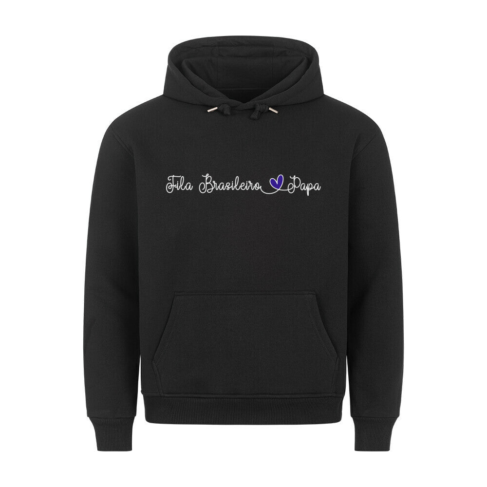 Premium Hoodie "Fila Brasileiro - Papa" Schwarz – hunde-shirt.de