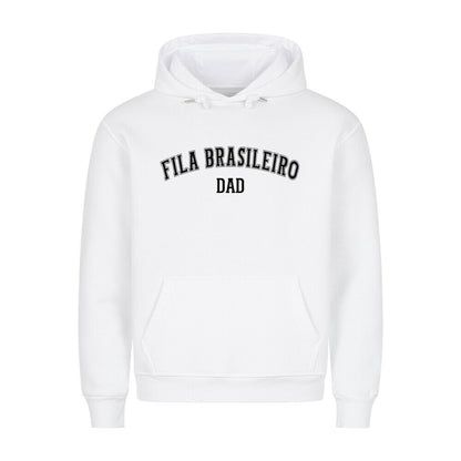 Premium Hoodie "Fila Brasileiro - DAD" Weiß – hunde-shirt.de