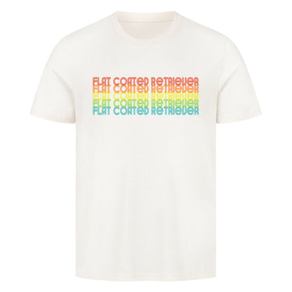 Premium T-Shirt "Flat Coated Retriever - RETRO" Natural Raw – hunde-shirt.de