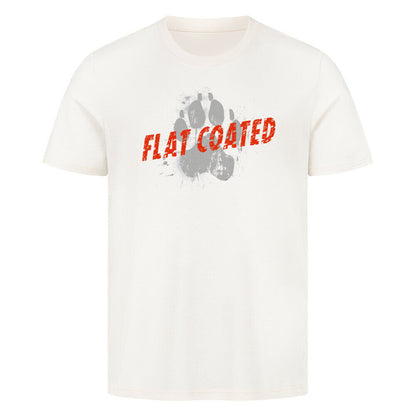 Premium T-Shirt "Flat Coated Retriever - PAW" Natural Raw – hunde-shirt.de