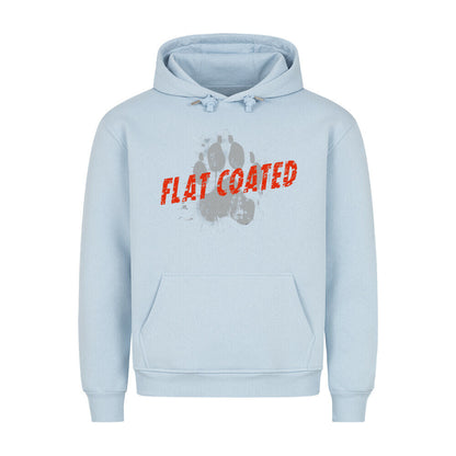 Premium Hoodie "Flat Coated Retriever - PAW" Babyblau – hunde-shirt.de