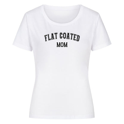 Premium Organic Damen-Shirt "Flat Coated - MOM" Weiß – hunde-shirt.de