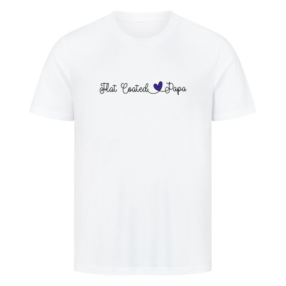 Premium T-Shirt "Flat Coated Retriever - Papa" Weiß – hunde-shirt.de