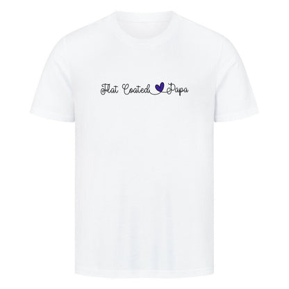 Premium T-Shirt "Flat Coated Retriever - Papa" Weiß – hunde-shirt.de