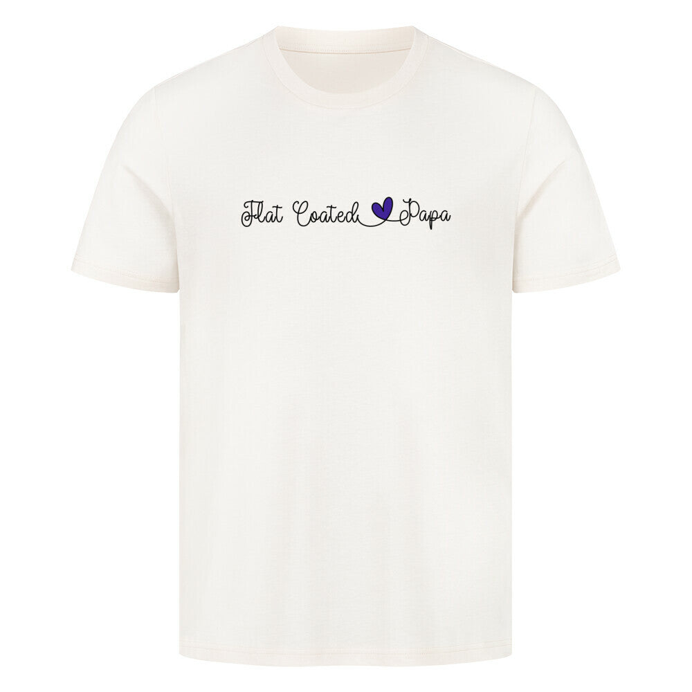 Premium T-Shirt "Flat Coated Retriever - Papa" Natural Raw – hunde-shirt.de