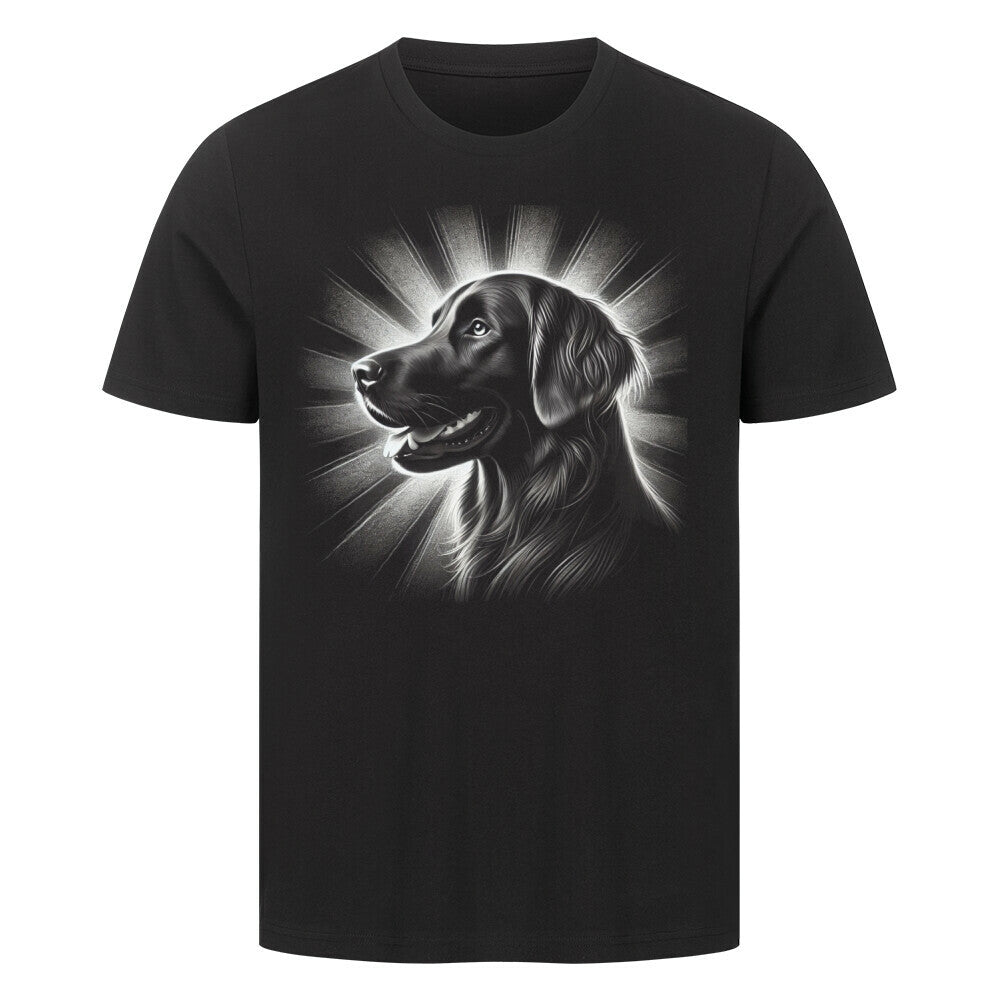 Premium T-Shirt "Flat Coated Retriever - Shine" Schwarz – hunde-shirt.de