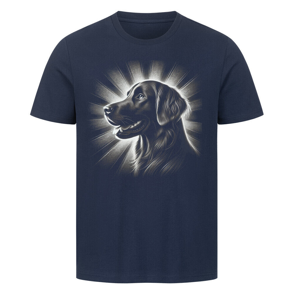 Premium T-Shirt "Flat Coated Retriever - Shine" French Navy – hunde-shirt.de