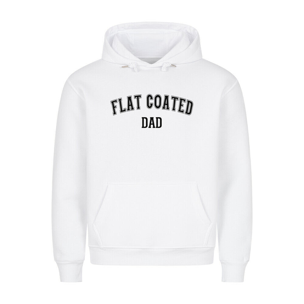 Premium Hoodie "Flat Coated Retriever - DAD" Weiß – hunde-shirt.de
