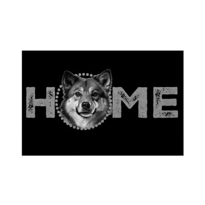 Fußmatte "Finnischer Spitz - HOME-Edition" Weiß – hunde-shirt.de