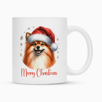 Tasse "Finnischer Spitz - Merry Christmas" Weiß – hunde-shirt.de