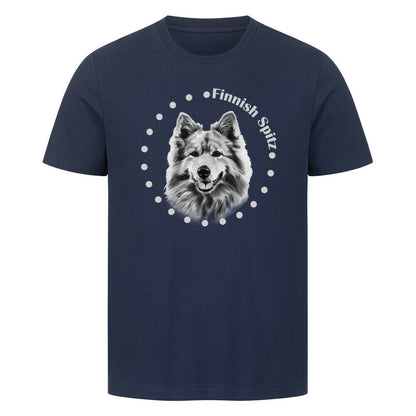Premium T-Shirt "Finnischer Spitz - Breed" French Navy – hunde-shirt.de