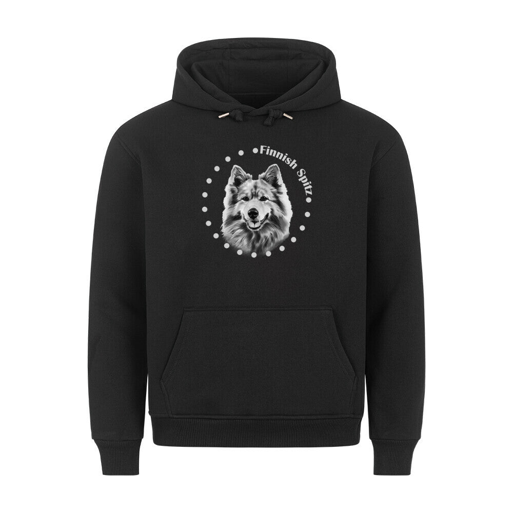 Premium Hoodie "Finnischer Spitz - Breed" Schwarz – hunde-shirt.de