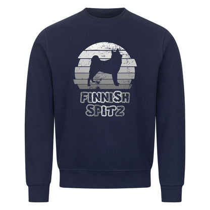 Premium Sweatshirt "Finnischer Spitz - Shadow" Navy Blue – hunde-shirt.de