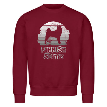 Premium Sweatshirt "Finnischer Spitz - Shadow" Burgunder – hunde-shirt.de