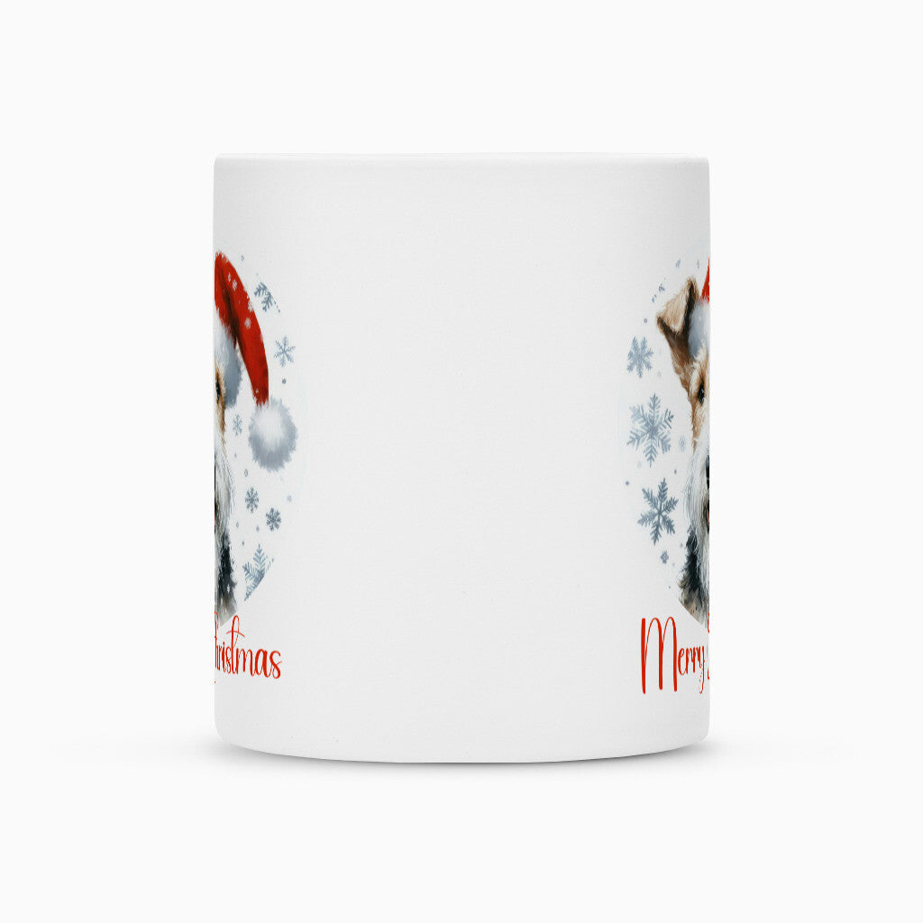 Tasse "Foxterrier ( Drahthaar ) - Merry Christmas" – hunde-shirt.de
