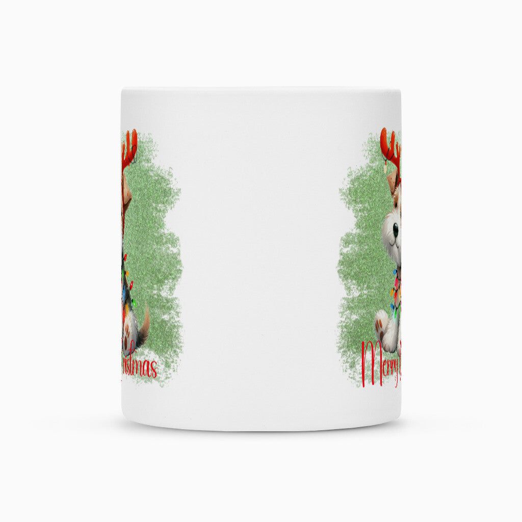 Tasse "Foxterrier ( Drahthaar ) - Funny Christmas" – hunde-shirt.de
