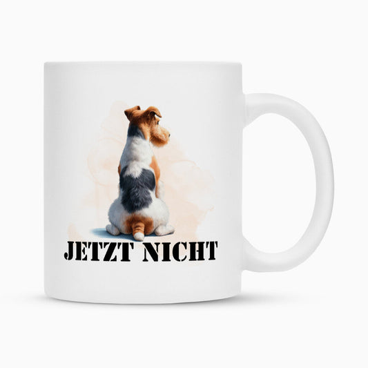 Tasse "Foxterrier ( Drahthaar ) - JETZT NICHT" Weiß – hunde-shirt.de