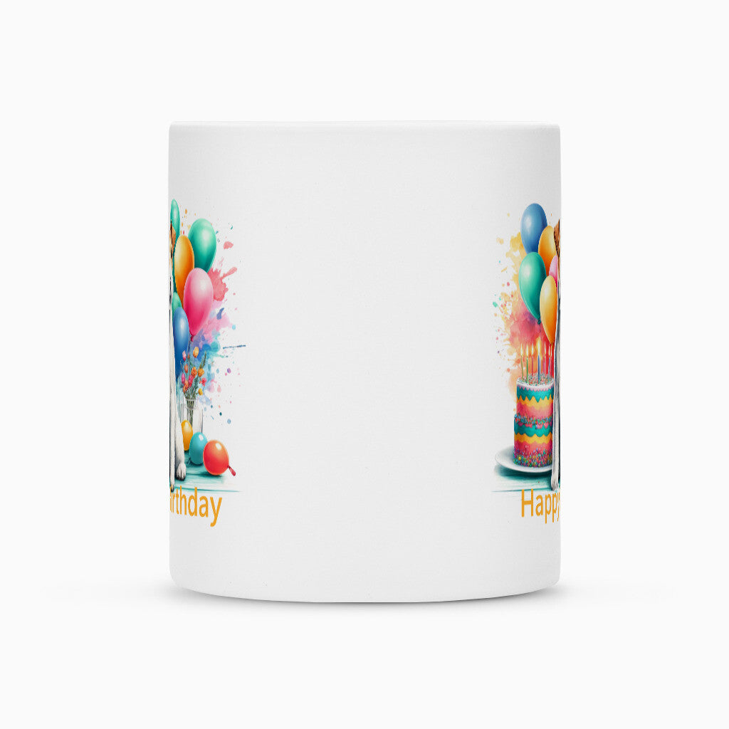 Tasse "Foxterrier ( Drahthaar ) - Happy Birthday" – hunde-shirt.de