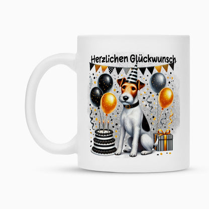 Tasse "Foxterrier ( Drahthaar ) - Glückwunsch" – hunde-shirt.de