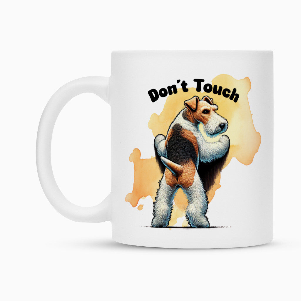 Tasse "Foxterrier ( Drahthaar ) - Don´t touch" – hunde-shirt.de