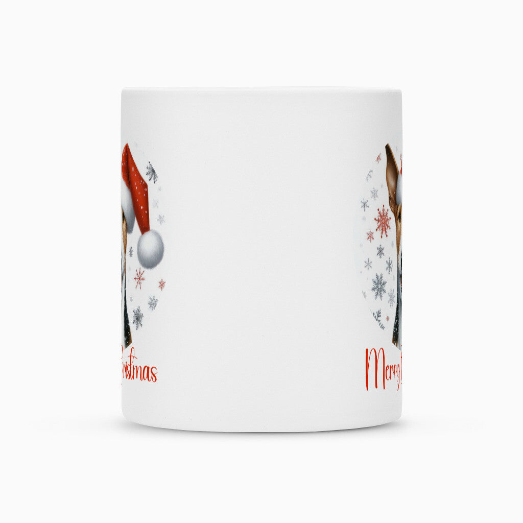 Tasse "Foxterrier ( Glatthaar ) - Merry Christmas" – hunde-shirt.de