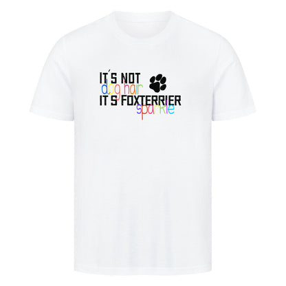 Premium T-Shirt "Foxterrier - Sparkle" Weiß – hunde-shirt.de