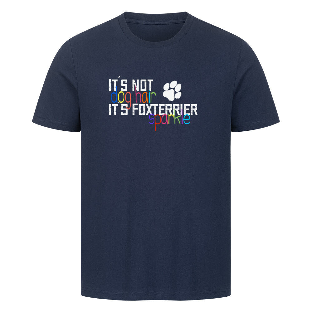 Premium T-Shirt "Foxterrier - Sparkle" French Navy – hunde-shirt.de