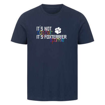Premium T-Shirt "Foxterrier - Sparkle" French Navy – hunde-shirt.de