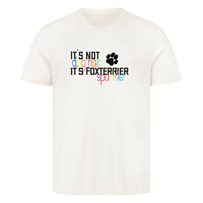 Premium T-Shirt "Foxterrier - Sparkle" Natural Raw – hunde-shirt.de