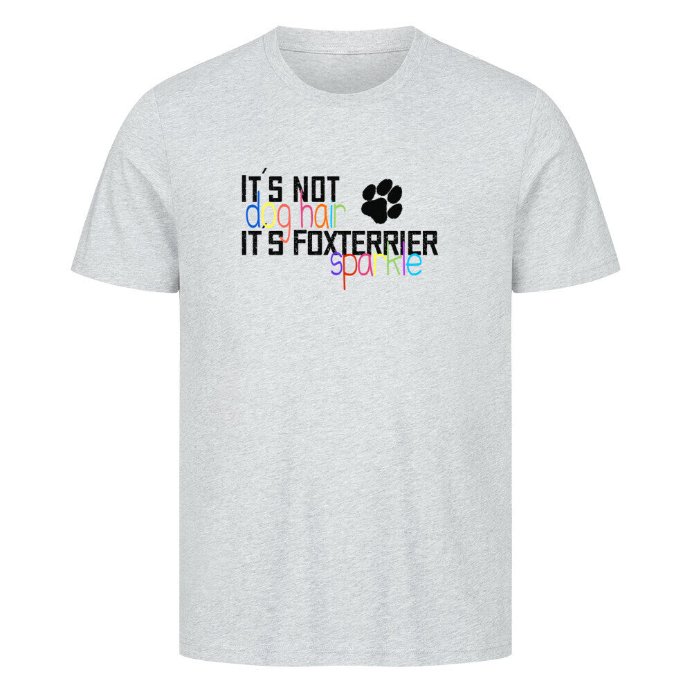 Premium T-Shirt "Foxterrier - Sparkle" Heather Grey – hunde-shirt.de