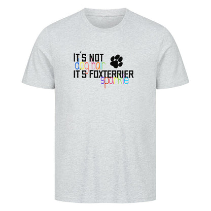 Premium T-Shirt "Foxterrier - Sparkle" Heather Grey – hunde-shirt.de