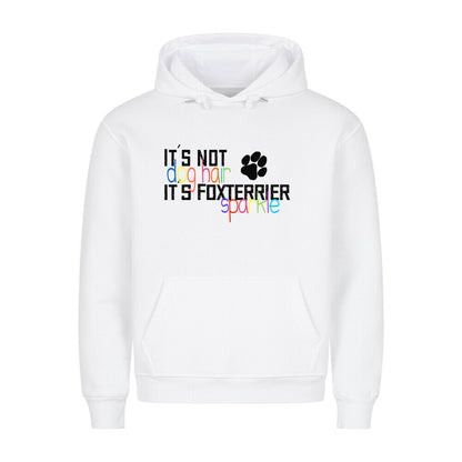 Premium Hoodie "Foxterrier - Sparkle" Weiß – hunde-shirt.de
