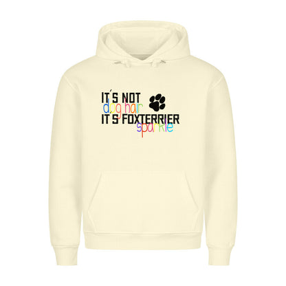 Premium Hoodie "Foxterrier - Sparkle" Beige – hunde-shirt.de