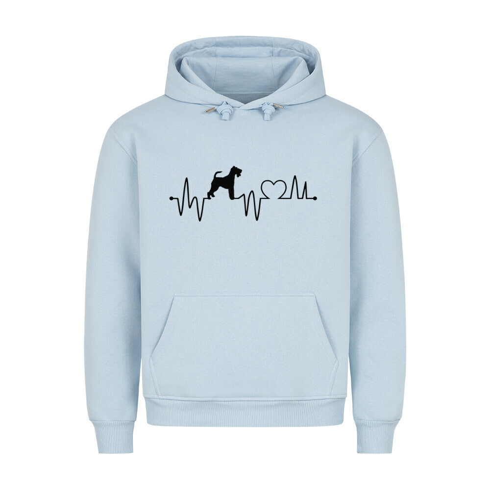 Premium Hoodie "Foxterrier ( Drahthaar ) - Heartbeat" Babyblau – hunde-shirt.de