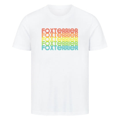 Premium T-Shirt "Foxterrier - RETRO" Weiß – hunde-shirt.de