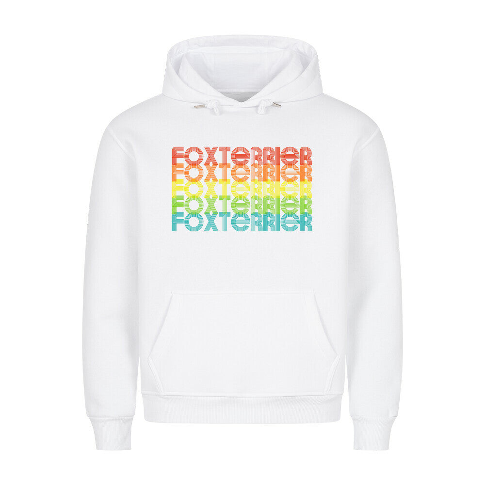 Premium Hoodie "Foxterrier - RETRO" Weiß – hunde-shirt.de