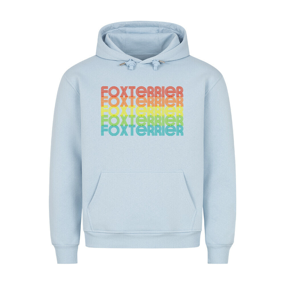 Premium Hoodie "Foxterrier - RETRO" Babyblau – hunde-shirt.de