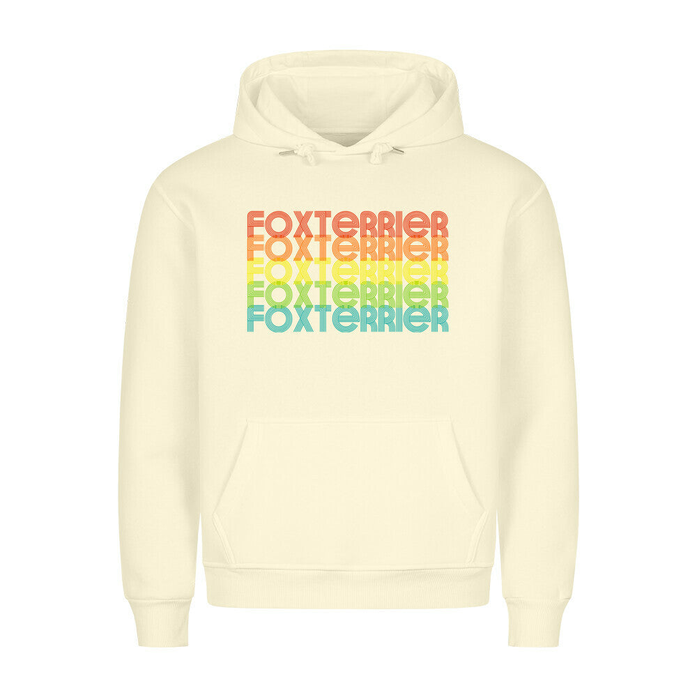 Premium Hoodie "Foxterrier - RETRO" Beige – hunde-shirt.de