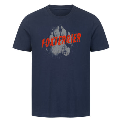 Premium T-Shirt "Foxterrier - PAW" French Navy – hunde-shirt.de