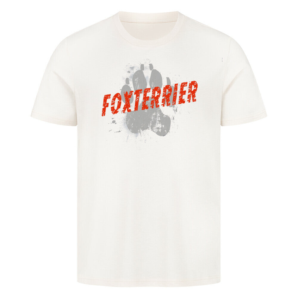 Premium T-Shirt "Foxterrier - PAW" Natural Raw – hunde-shirt.de