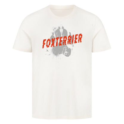 Premium T-Shirt "Foxterrier - PAW" Natural Raw – hunde-shirt.de