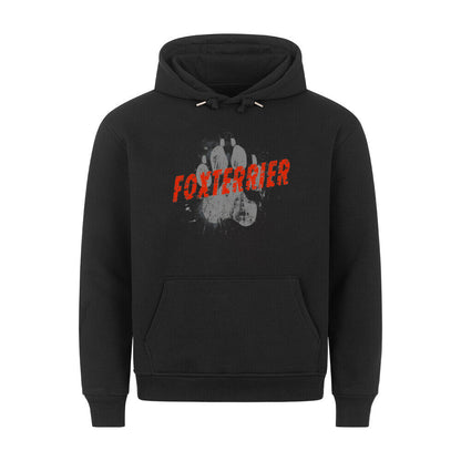 Premium Hoodie "Foxterrier - PAW" Schwarz – hunde-shirt.de