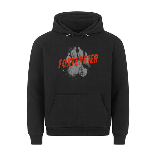 Premium Hoodie "Foxterrier - PAW" Schwarz – hunde-shirt.de