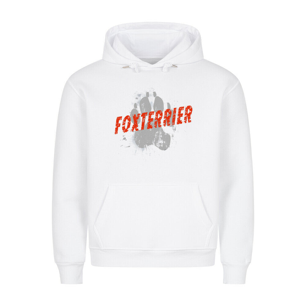 Premium Hoodie "Foxterrier - PAW" Weiß – hunde-shirt.de