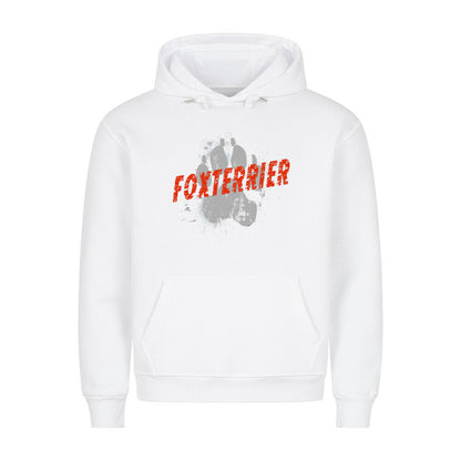 Premium Hoodie "Foxterrier - PAW" Weiß – hunde-shirt.de