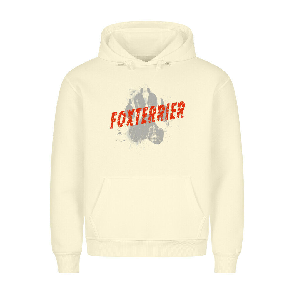 Premium Hoodie "Foxterrier - PAW" Beige – hunde-shirt.de