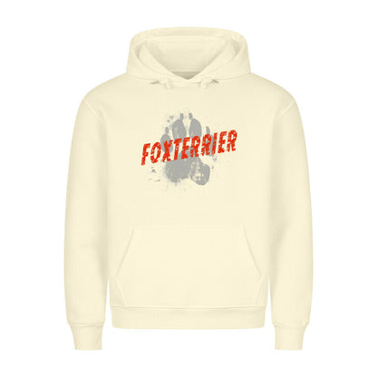 Premium Hoodie "Foxterrier - PAW" Beige – hunde-shirt.de