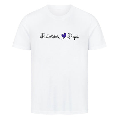 Premium T-Shirt "Foxterrier -Papa" Weiß – hunde-shirt.de